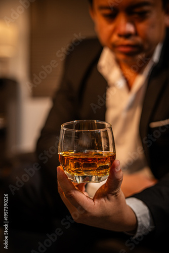 whiskey, for a friendly party in a bar or a restaurant.