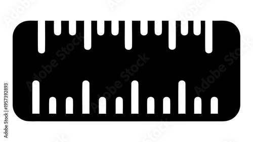 Quilting ruler scale icon