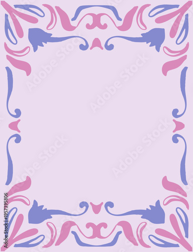 blue pink frame 016BG
