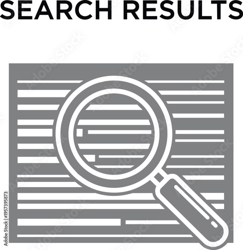 Magnifying glass on document icon