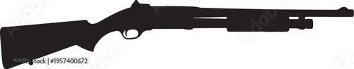 Vector silhouette of a shotgun