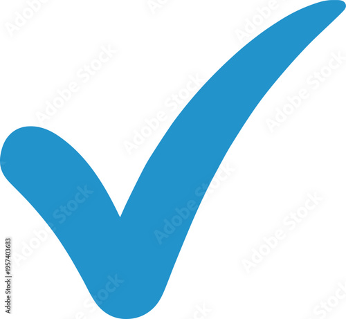 checkmark symbol flat design completion sign for forms