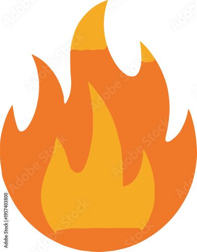 flame symbol illustration gradient fire icon for app ui