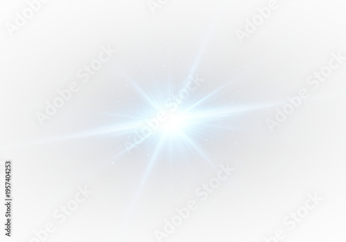 Flash and light collide in a starlight beam with glowing blue lens effect. Shine and sparkling energy burst into a magical galaxy of shimmer and fantasy.