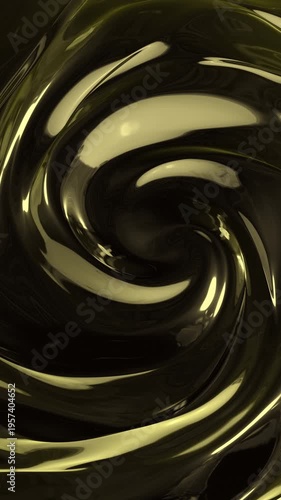 Seamless 3D Gold Liquid Swirl Background Loop
