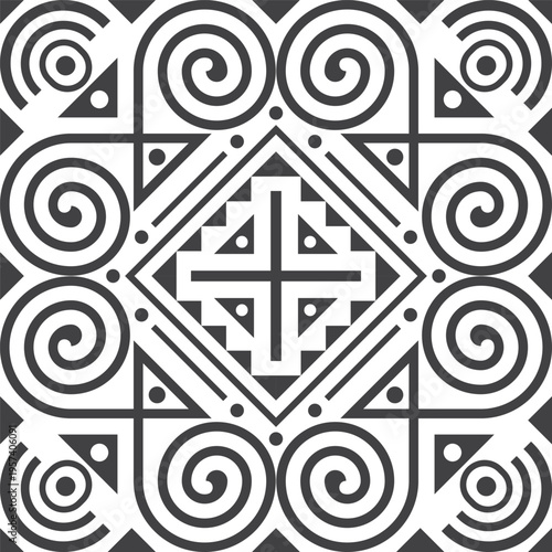 Hmong tribal design patterns feature unique black designs, suitable for use in clothing, blankets, and wallpaper.