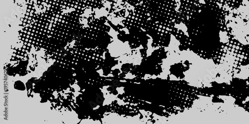 Urban-inspired abstract backdrop with distressed textures and dot matrix patterns, suitable for graphic and creative projects.