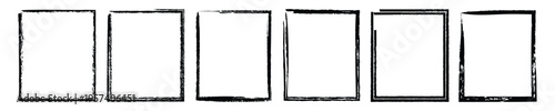 A black and white image of six rectangular bars