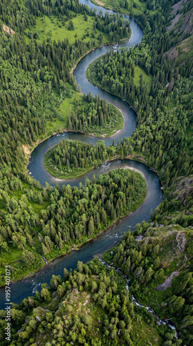 An aerial perspective captu...