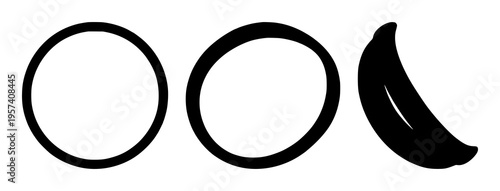 Jewelry ring silhouette set with simple line art design featuring sketches, drawings, vector graphics with minimalist and simple illustrations