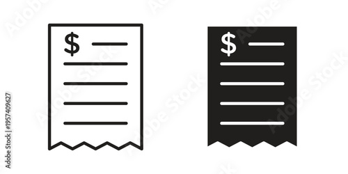 Billing icon. Simple outline style for web and app. Vector icon