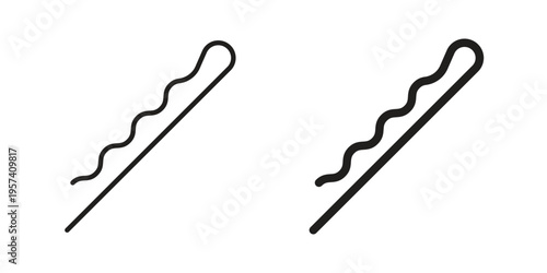 Bobby pin icon. Simple outline style for web and app. Vector icon