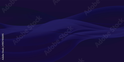 Abstract background with radiant purple and blue dynamic fluid waves and translucent ribbons eps10