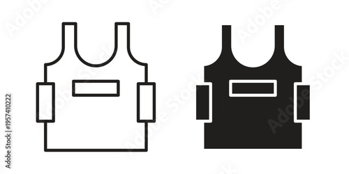 Bulletproof vest icon. Simple outline style for web and app. Vector icon