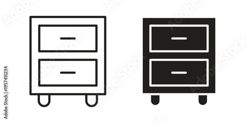 Cabinet icon. Simple outline style for web and app. Vector icon