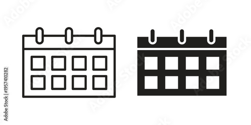 Calendar icon. Simple outline style for web and app. Vector icon