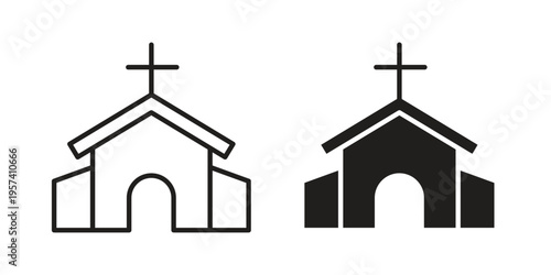 Church icon. Simple outline style for web and app. Vector icon