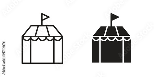 Circus tent icon. Simple outline style for web and app. Vector icon