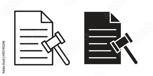 Court decision icon. Simple outline style for web and app. Vector icon