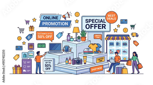 Online Promotion and Special Offer Concept