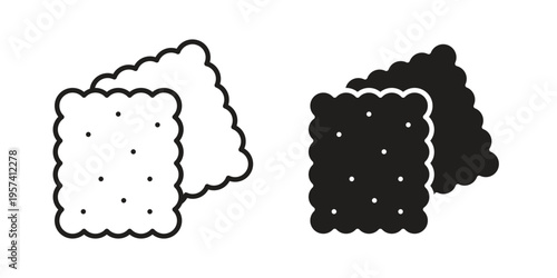 Crackers icon. Simple outline style for web and app. Vector icon