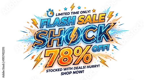 Bold Flash Sale Banner with Shocking Discount