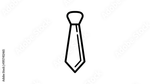 Minimalist Black and White Tie Icon