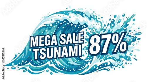 Mega Sale Tsunami 87% Discount Graphic