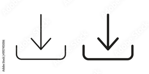 Download icon. Simple outline style for web and app. Vector icon