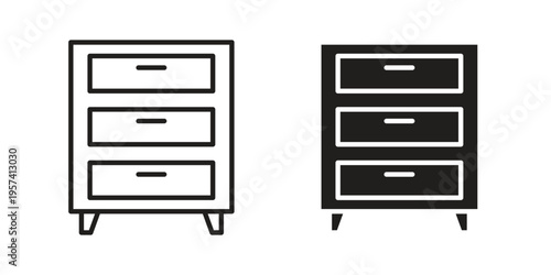 Dresser icon. Simple outline style for web and app. Vector icon