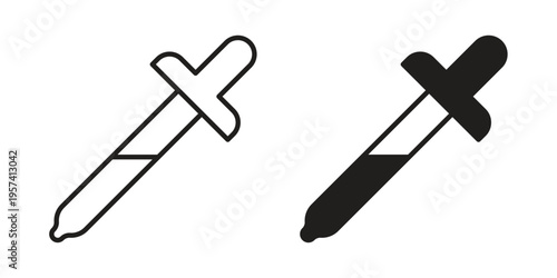 Dropper pipette icon. Simple outline style for web and app. Vector icon