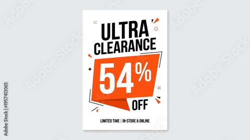 Ultra Clearance Sale Flyer Design with 54% Off