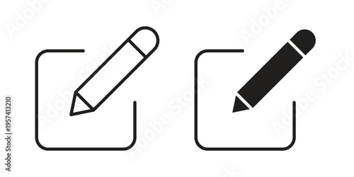 Edit text icon. Simple outline style for web and app. Vector icon