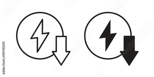 Foto Energy reduction icon