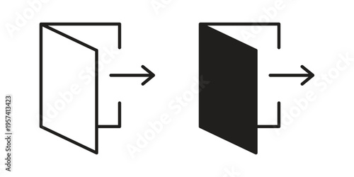Exit icon. Simple outline style for web and app. Vector icon