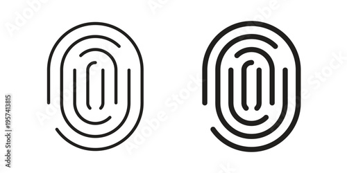 Fingerprint icon. Simple outline style for web and app. Vector icon