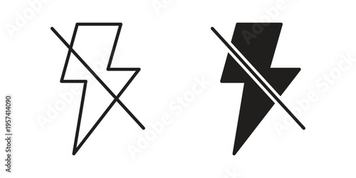 Flash off icon. Simple outline style for web and app. Vector icon
