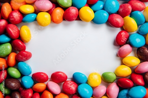 Wallpaper Mural Colorful Candy Border with Blank Space for Text or Message for Creative Projects Torontodigital.ca