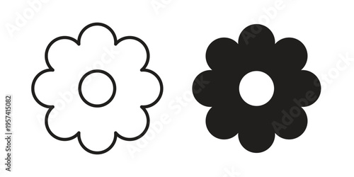 Flower icon. Simple outline style for web and app. Vector icon