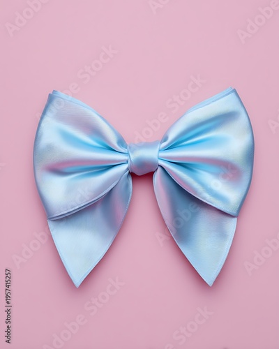 Wallpaper Mural Soft Satin Bow on Pink Background Perfect for Fashion, Gift Wrapping, or Decorative Purposes in Creative Designs Torontodigital.ca