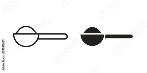 full spoon icon. Simple outline style for web and app. Vector icon