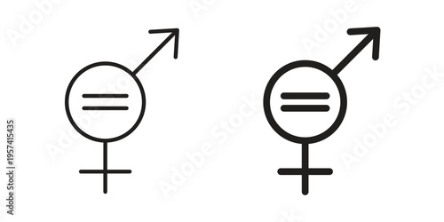 Gender equality icon. Simple outline style for web and app. Vector icon