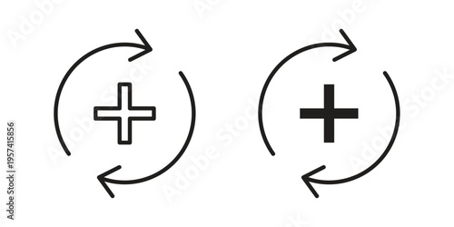 Health recovery icon. Simple outline style for web and app. Vector icon