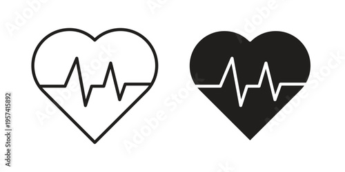 Heartbeat icon. Simple outline style for web and app. Vector icon