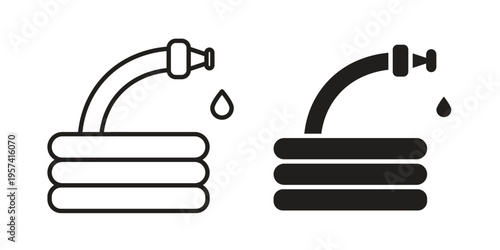 Hose icon. Simple outline style for web and app. Vector icon