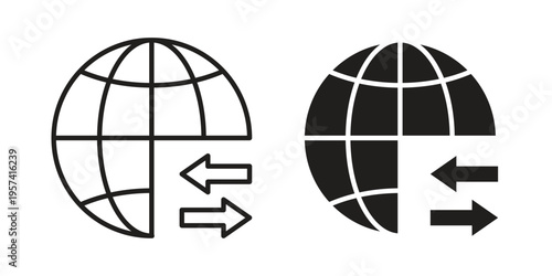 Import export icon. Simple outline style for web and app. Vector icon