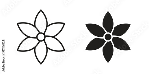 Jasmine icon. Simple outline style for web and app. Vector icon