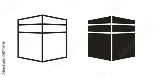 Kaaba icon. Simple outline style for web and app. Vector icon