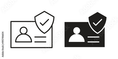 KYC icon. Simple outline style for web and app. Vector icon