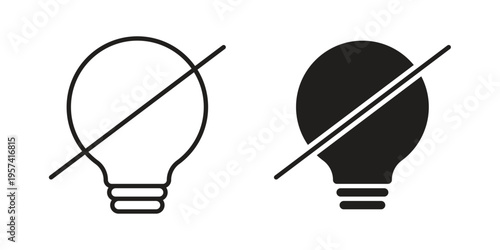Light off icon. Simple outline style for web and app. Vector icon